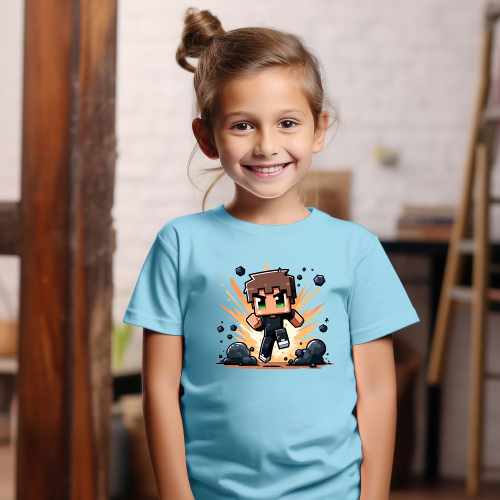 Camiseta Infanto Juvenil Personagens Jogos Games Minecraft