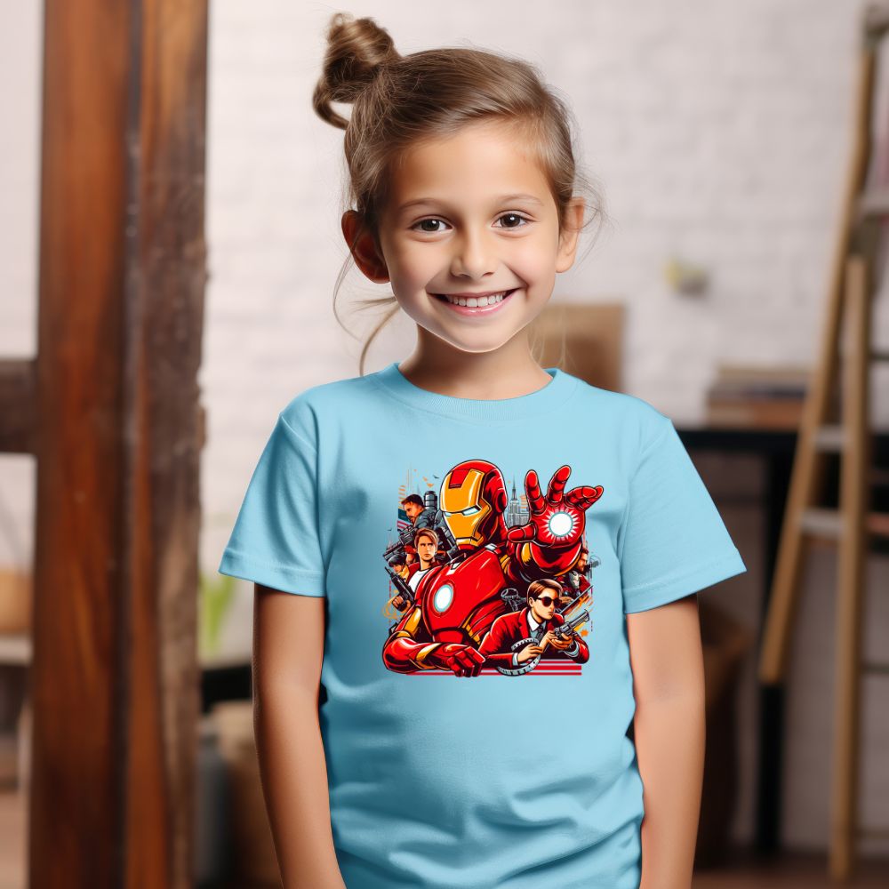 Camiseta Infanto Juvenil Personagens Homem De Ferro Vingadores Stark
