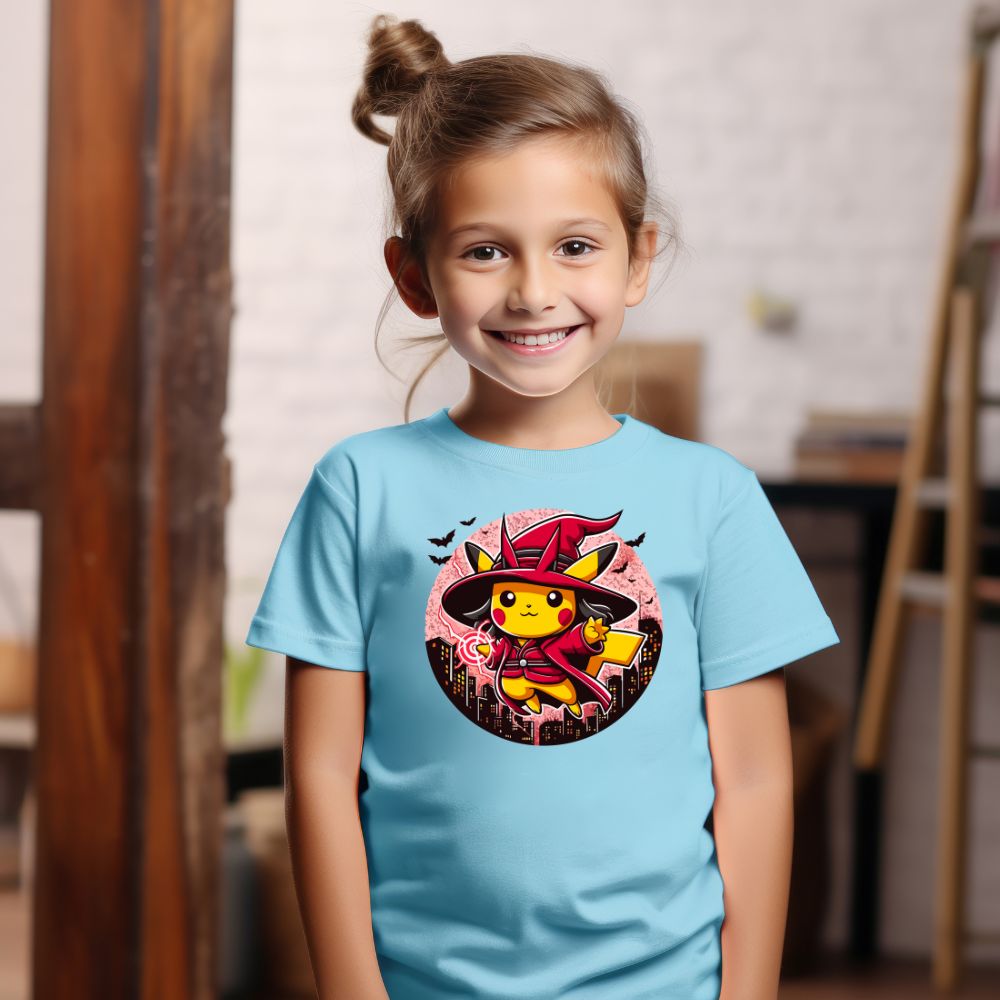 Camiseta Infanto Juvenil Personagens Pikachu Super Heróis 02