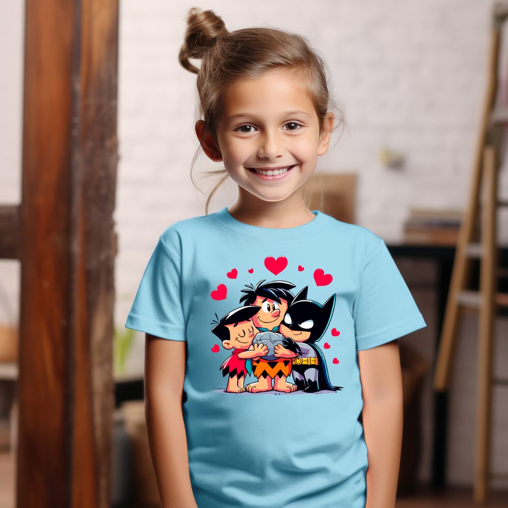 Camiseta Infanto Juvenil Personagens The Flintstones Super Heróis Batman