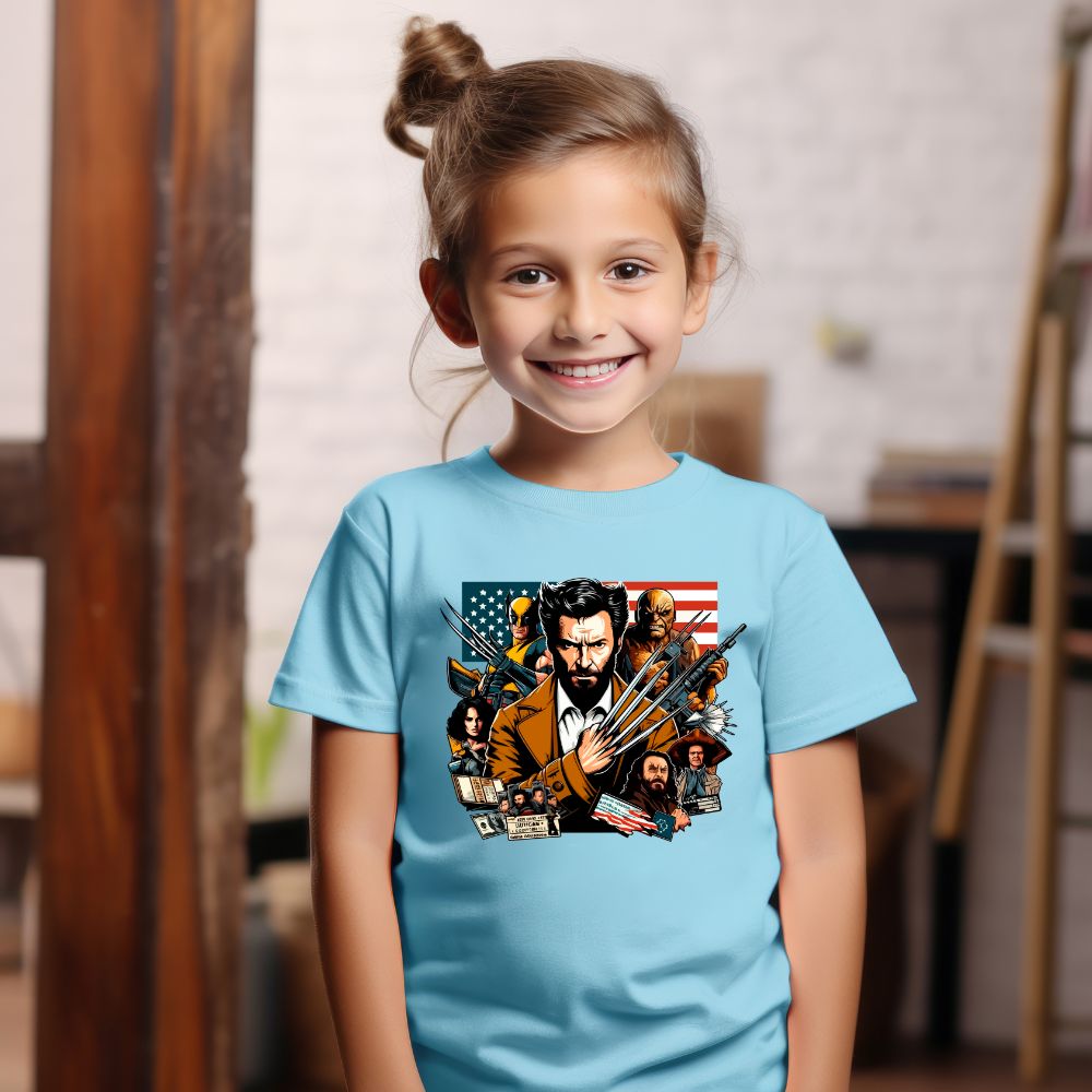 Camiseta Infanto Juvenil Personagens Wolverine X men Heróis