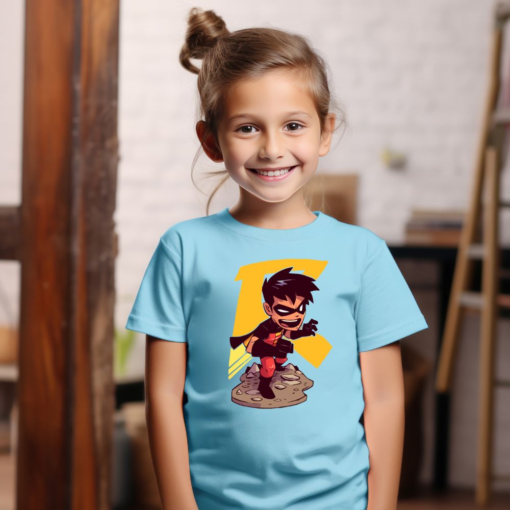 Camiseta Infanto Juvenil Personagens Super Heróis Robbin
