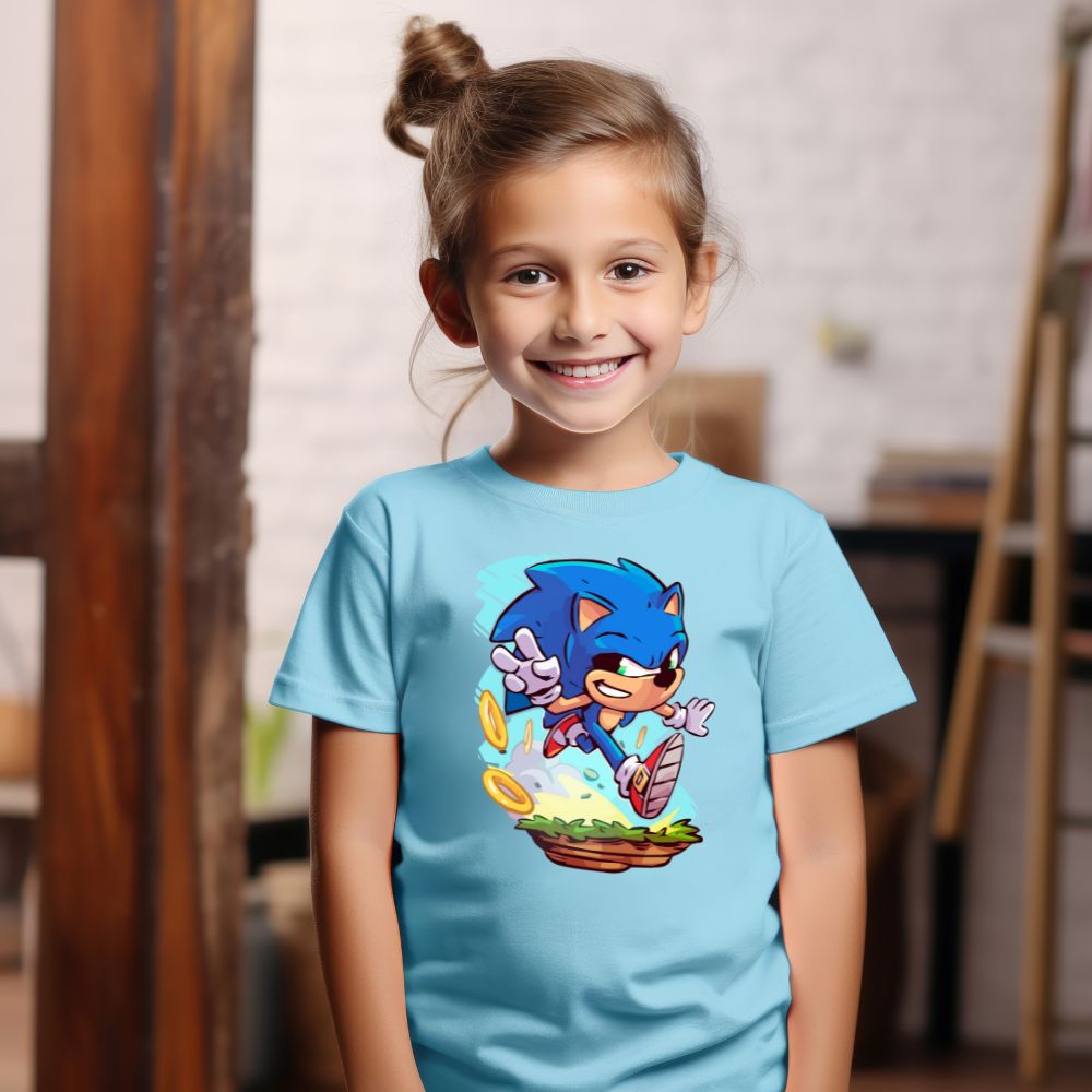 Camiseta Infanto Juvenil Personagens Sonic Games Geek Desenhos