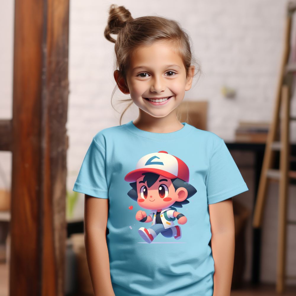 Camiseta Infanto Juvenil Personagens Pokémon Infantil Anime Desenho 03