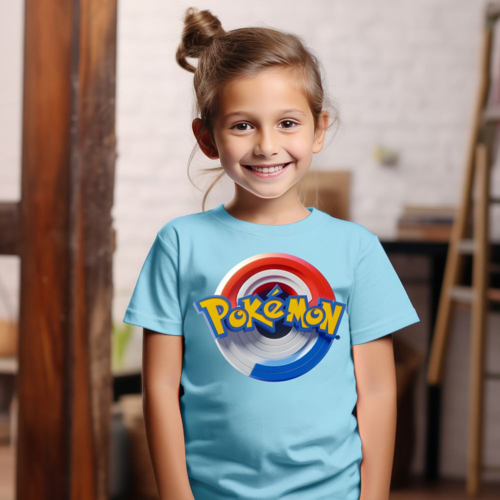 Camiseta Infanto Juvenil Personagens Pokémon Pokebola