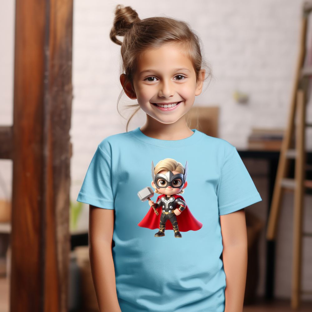 Camiseta Infanto Juvenil Personagens Mini Heróis Thor