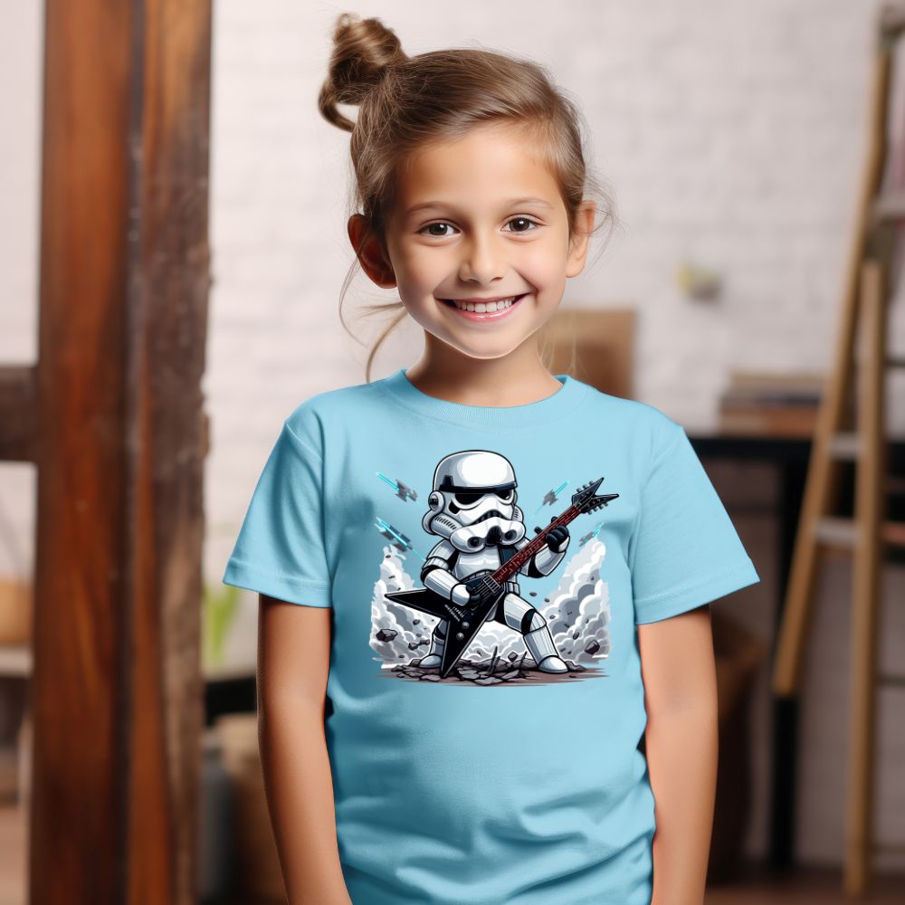 Camiseta Infanto Juvenil Personagens Star Wars Troopers Darth Vader Metal
