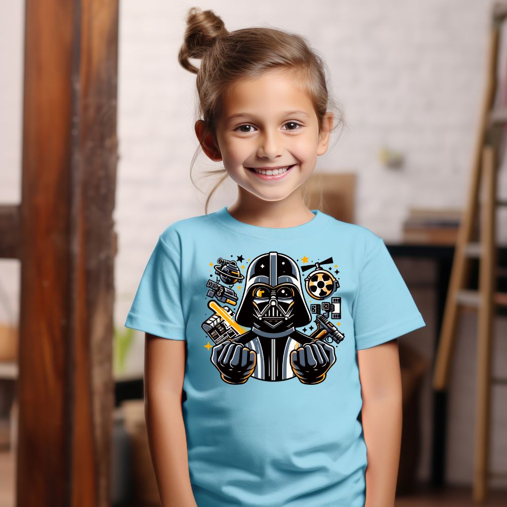 Camiseta Infanto Juvenil Personagens Star Wars Geek Serie Filmes Darth Vader