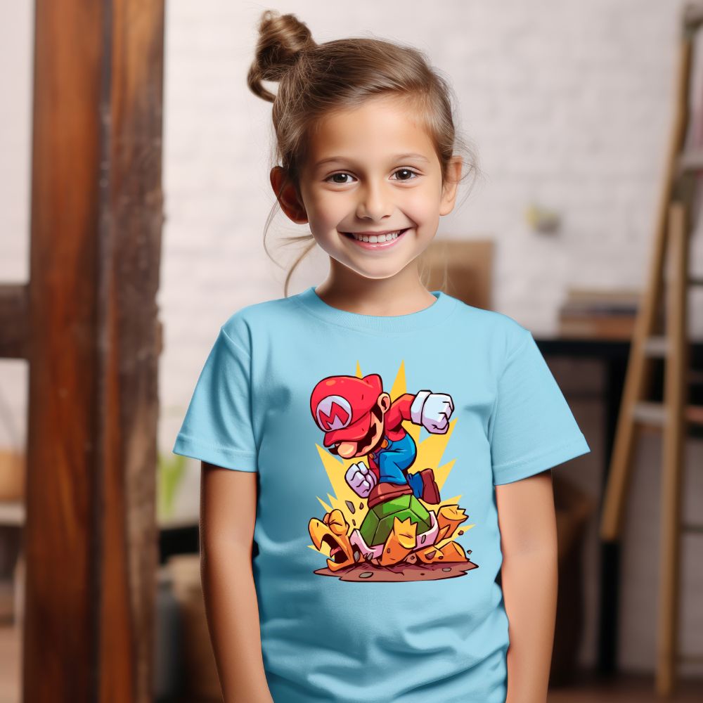 Camiseta Infanto Juvenil Personagens Super Mario Bros