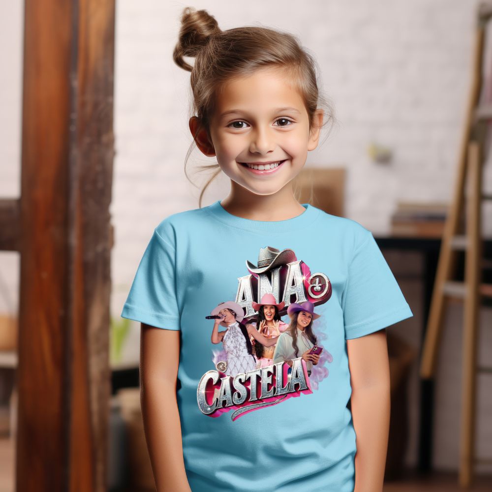 Camiseta Infanto Juvenil Cantora Sertanejo Ana Castela Boiadeira