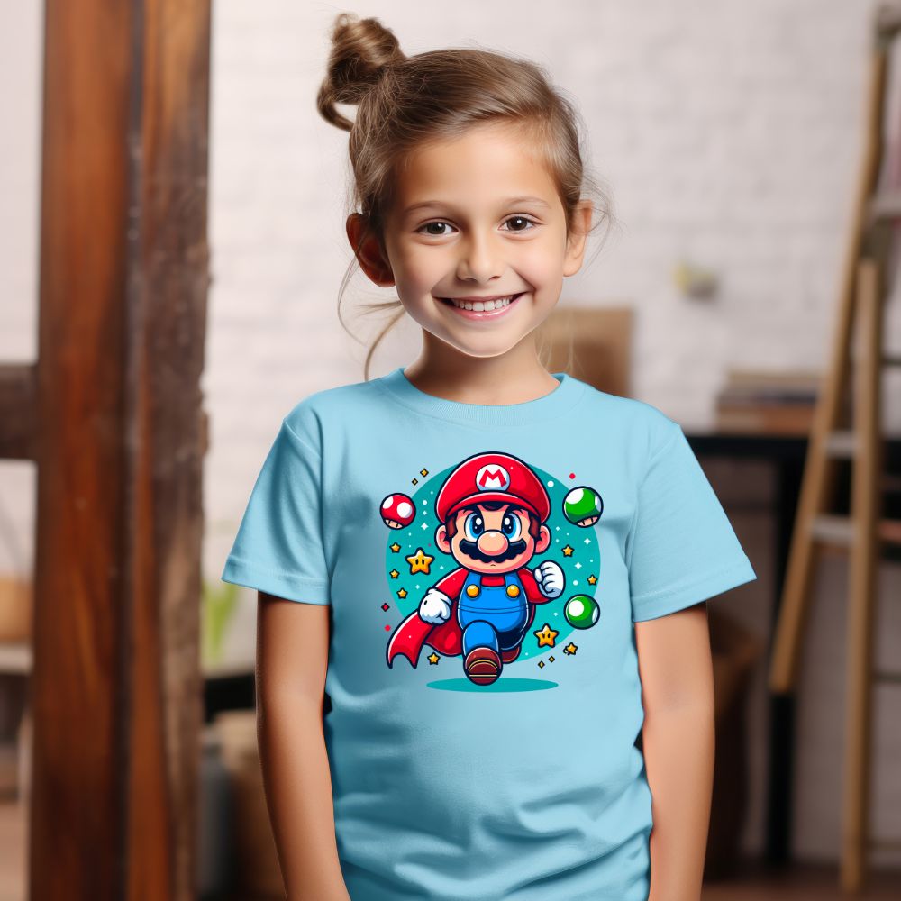 Camiseta Infanto Juvenil Personagens Super Mario Bros World