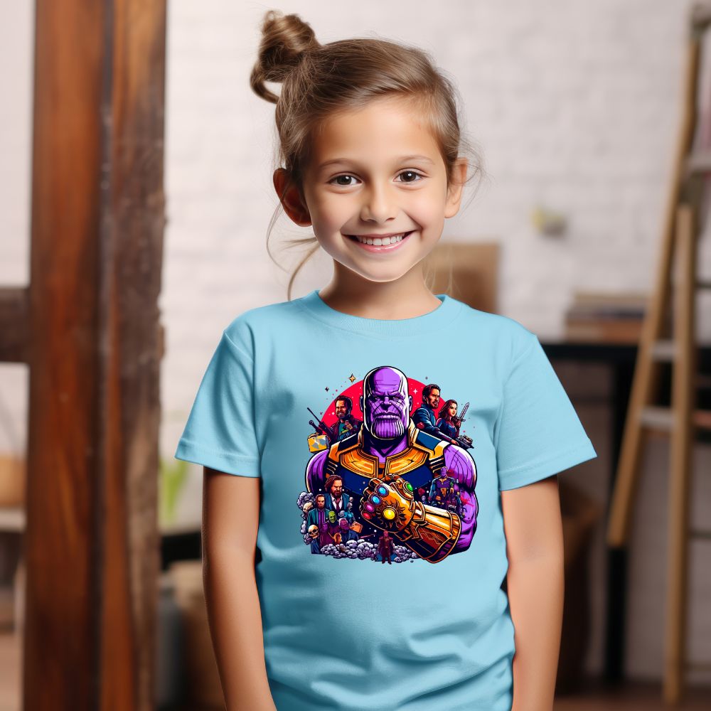 Camiseta Infanto Juvenil Personagens Thanos Personagem Vilão