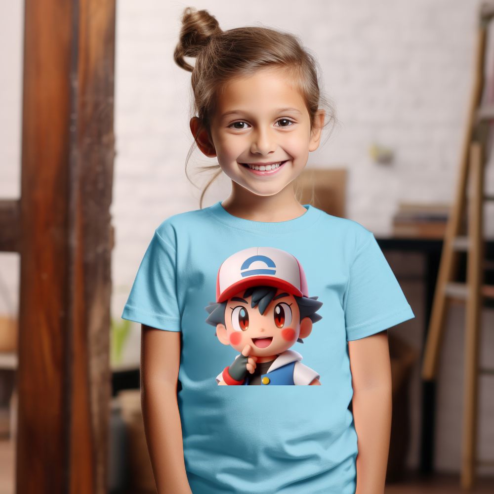 Camiseta Infanto Juvenil Personagens Pokémon Infantil Anime Desenho 01