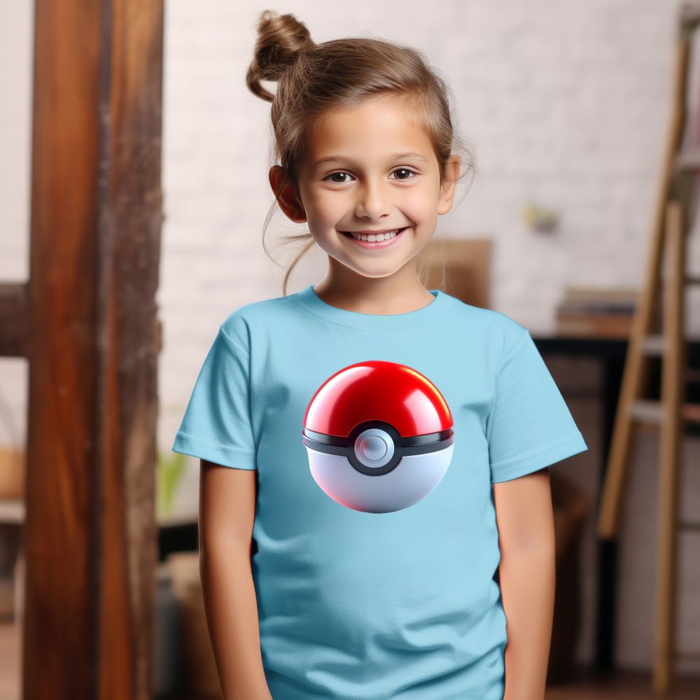 Camiseta Infanto Juvenil Personagens Anime Pokémon Pokebola