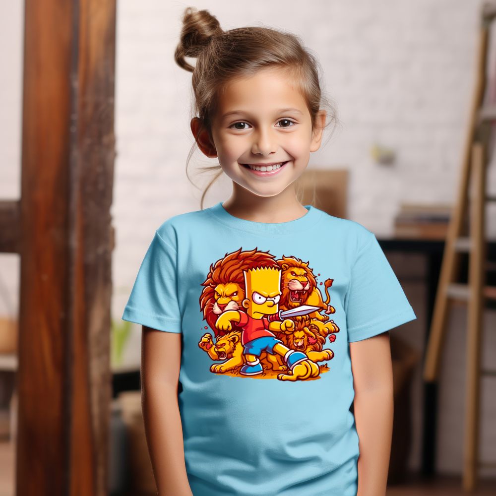 Camiseta Infanto Juvenil Personagens Bart Simpsons Gladiador 02