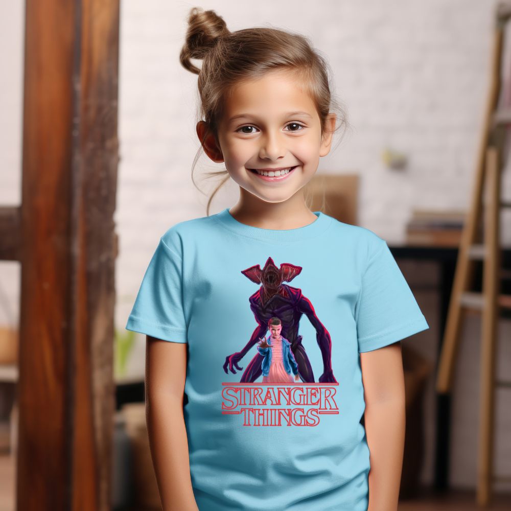 Camiseta Infanto Juvenil Personagens Serie Stranger Things