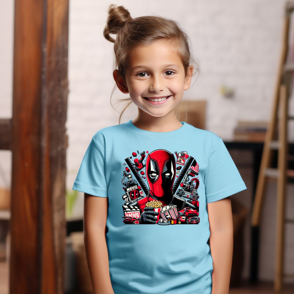 Camiseta Infanto Juvenil Personagens Deadpool Anti herói
