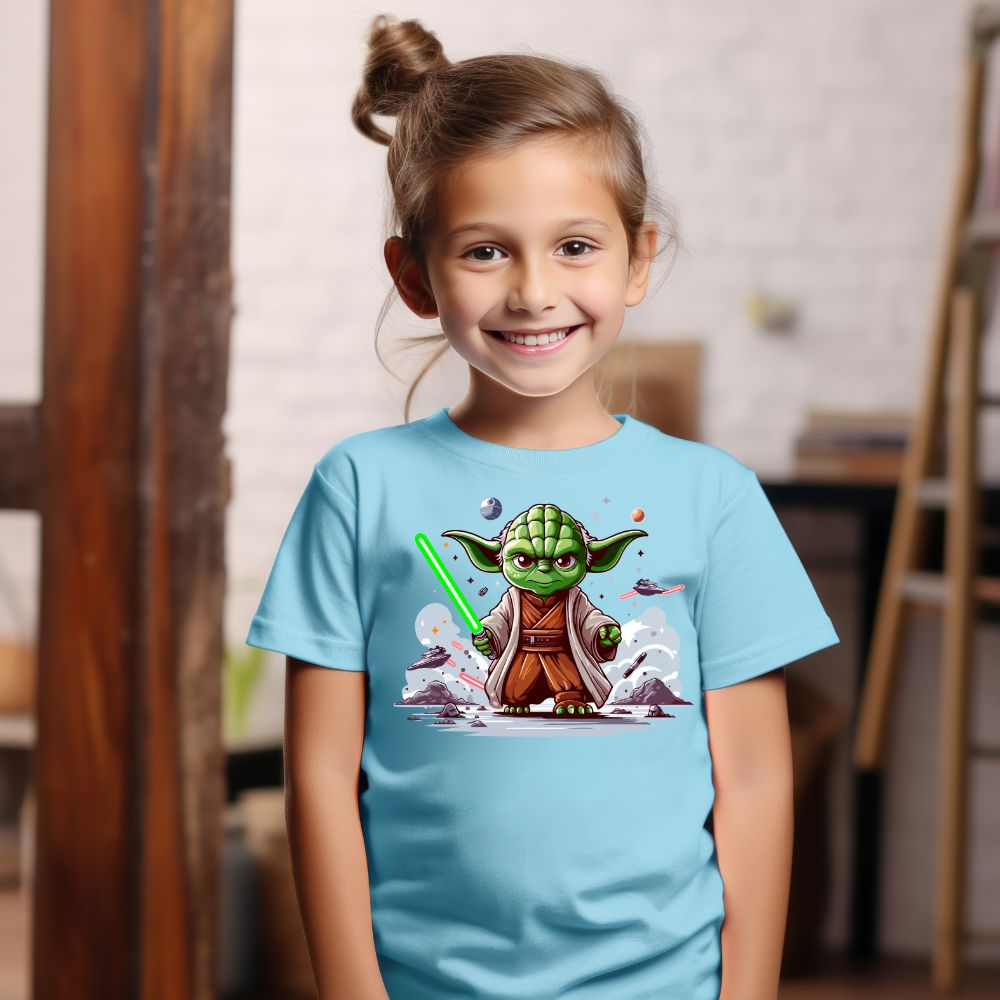 Camiseta Infanto Juvenil Personagens Star Wars Geek Serie Baby Yoda 01