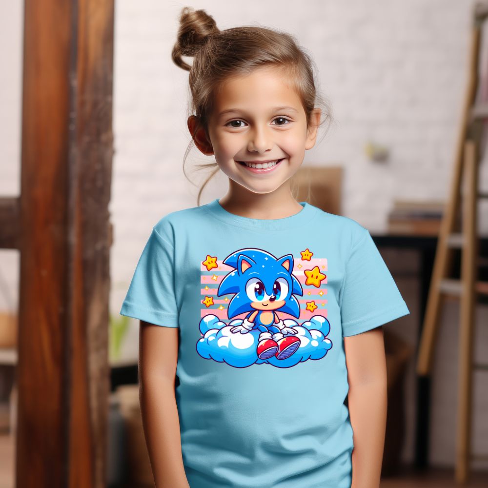 Camiseta Infanto Juvenil Personagens Sonic Desenho animado