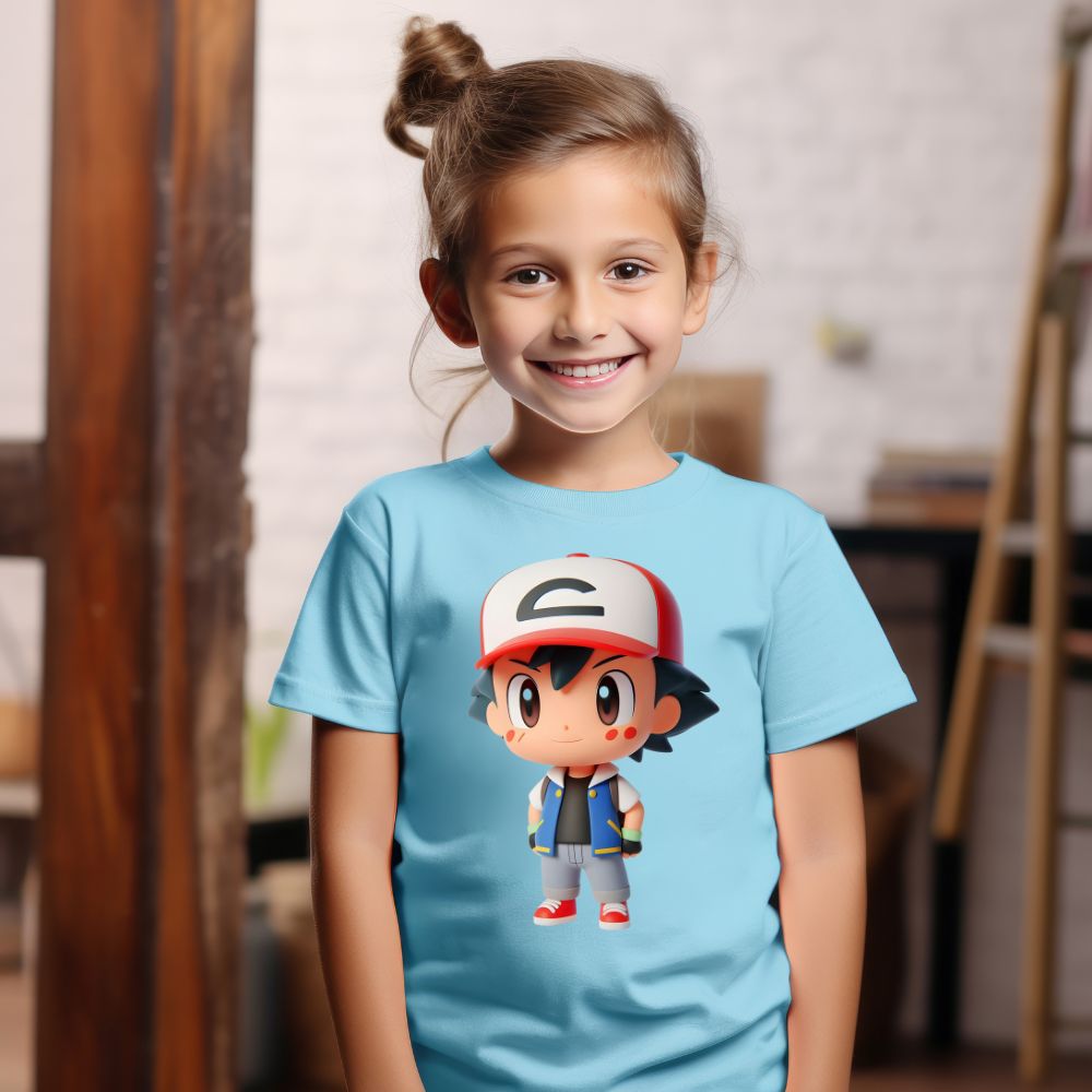 Camiseta Infanto Juvenil Personagens Pokémon Infantil Anime Desenho 02