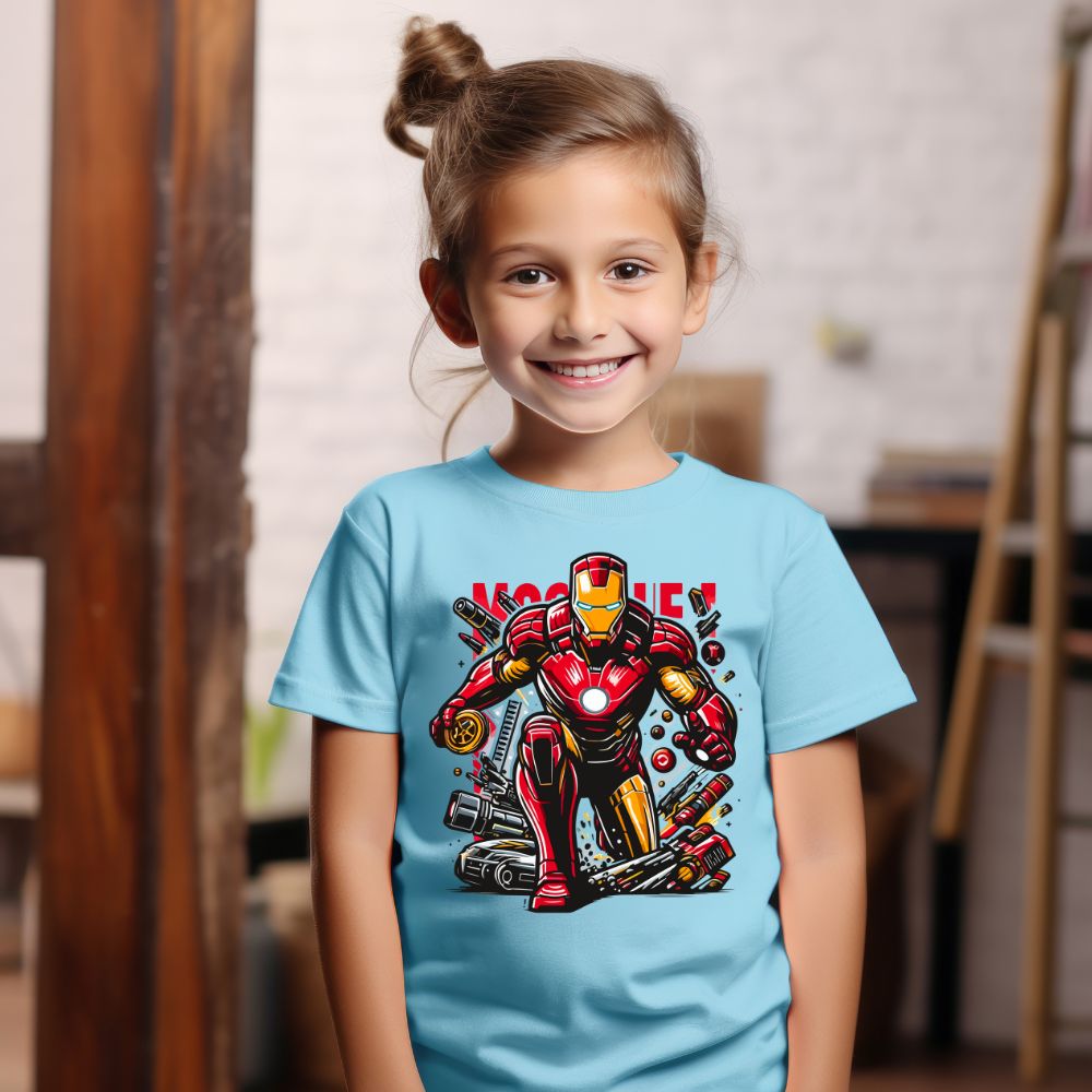 Camiseta Infanto Juvenil Personagens Homem De Ferro Iron Man