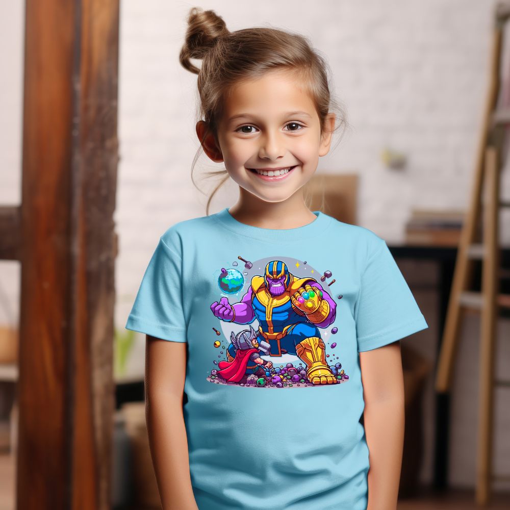 Camiseta Infanto Juvenil Personagens Thanos Vilão Personagem