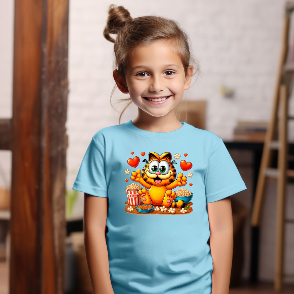 Camiseta Infanto Juvenil Personagens Infantil Gato Garfield