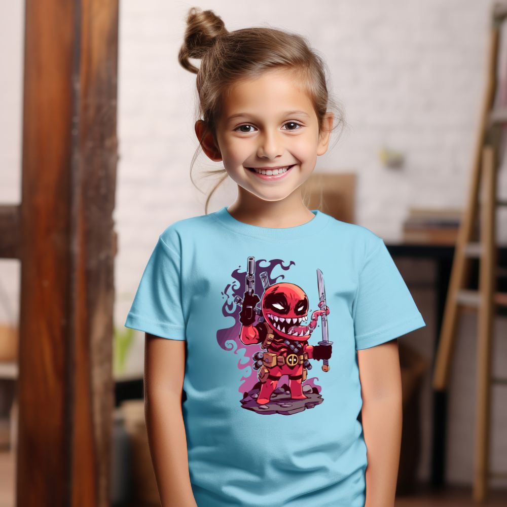 Camiseta Infanto Juvenil Personagens Super Heróis Deadpool 01
