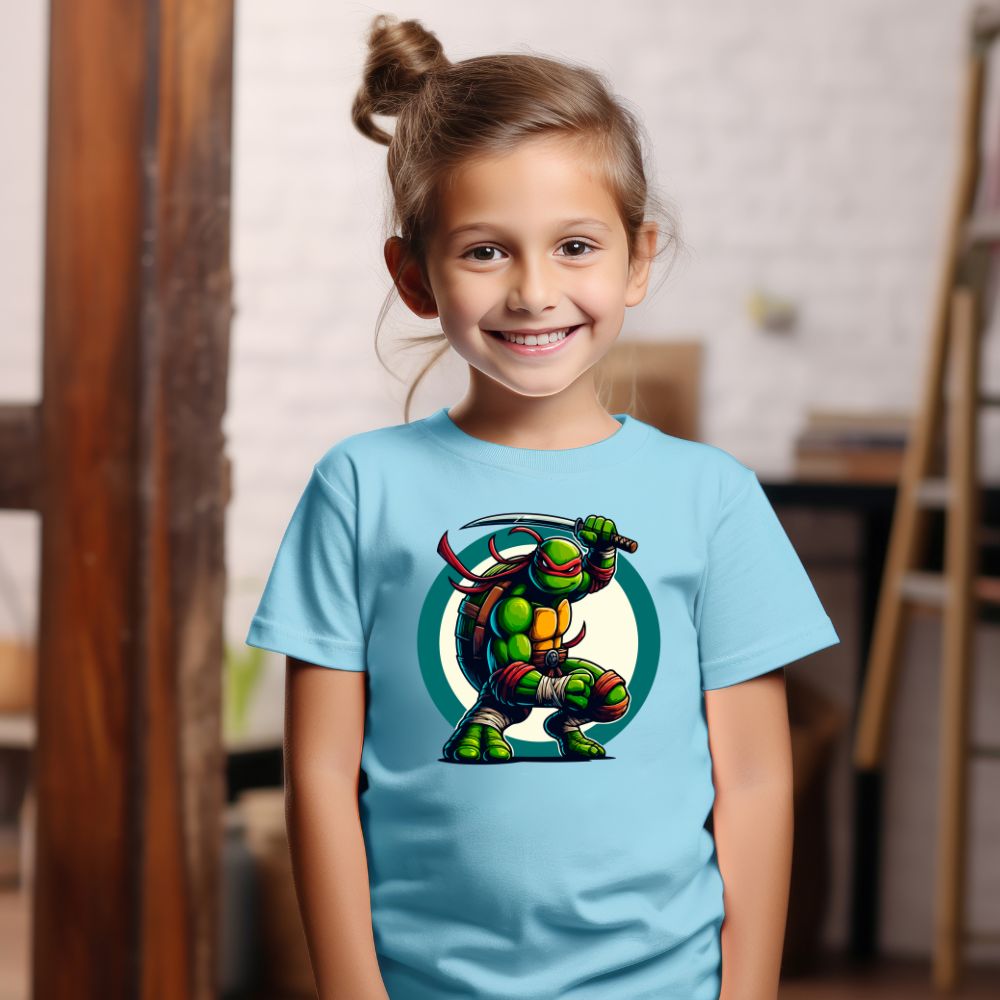 Camiseta Infanto Juvenil Personagens Tartarugas Ninjas Raphael 01