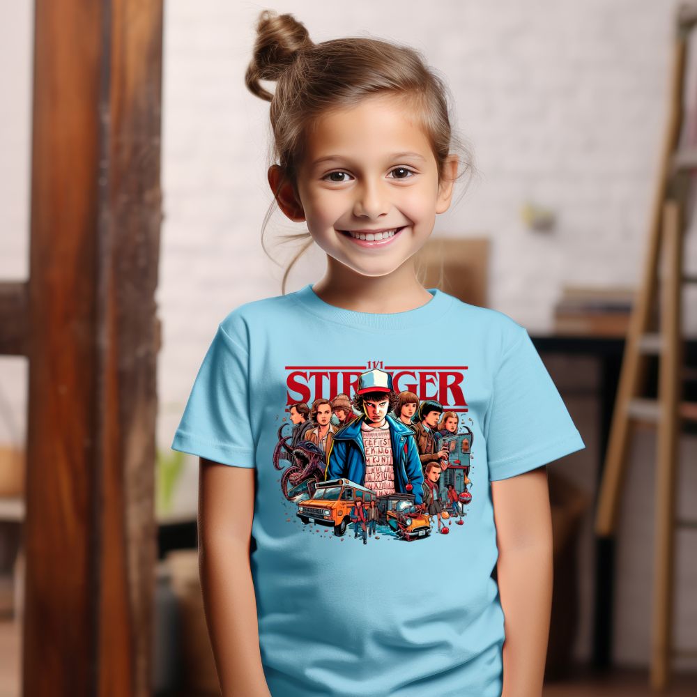 Camiseta Infanto Juvenil Personagens Serie Stranger Things 01