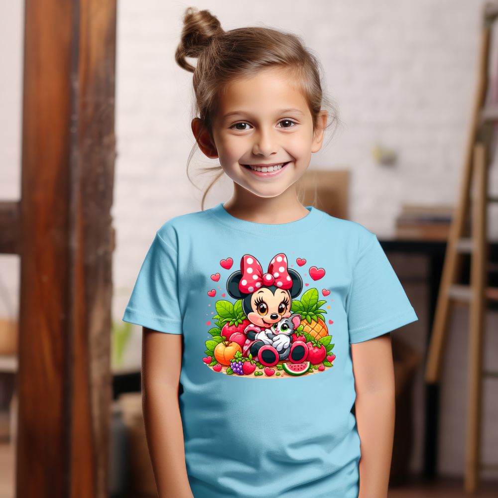 Camiseta Infanto Juvenil Personagens Feminina Minnie 01