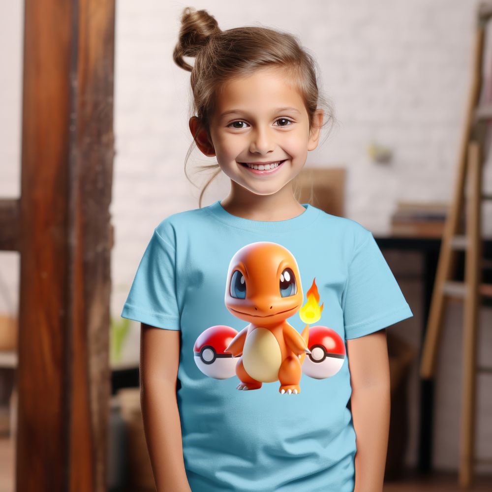 Camiseta Infanto Juvenil Personagens Pikachu Pokémon Clássico 04