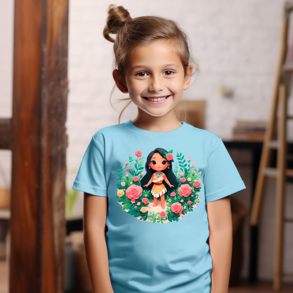 Camiseta Infanto Juvenil Personagens Princesa Moana