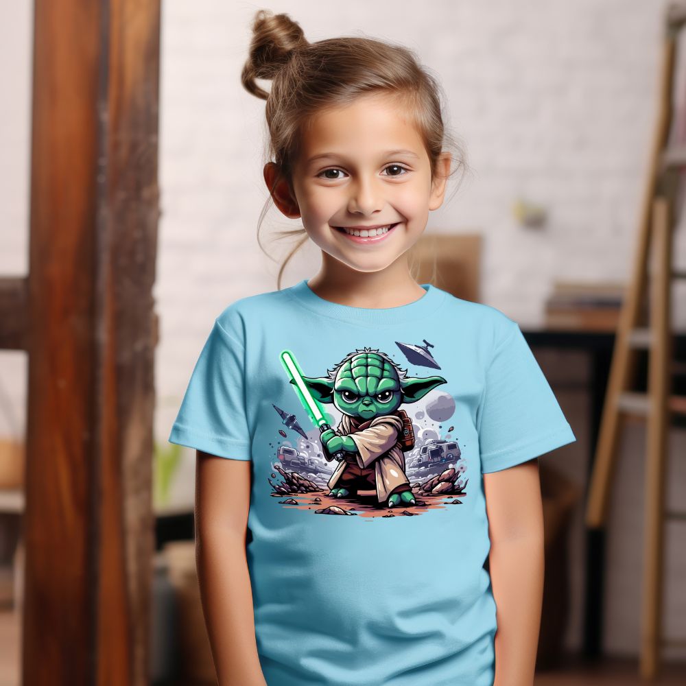 Camiseta Infanto Juvenil Personagens Star Wars Geek Serie Baby Yoda 02
