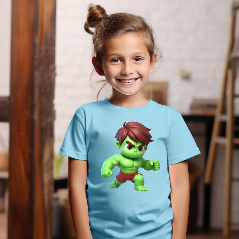 Camiseta Infanto Juvenil Personagens Hulk Mini Heróis