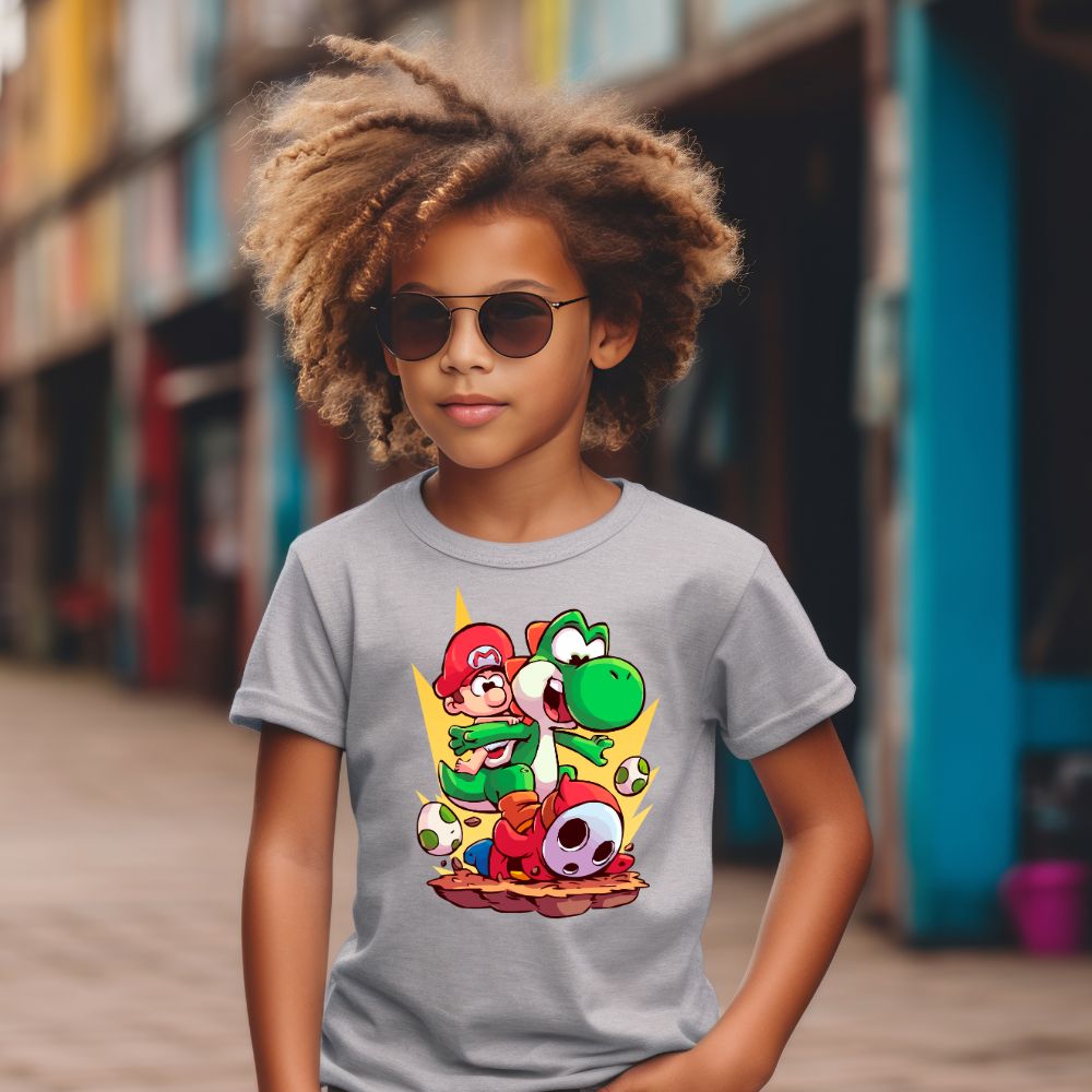 Camiseta Infanto Juvenil Personagens Super Mario World 06