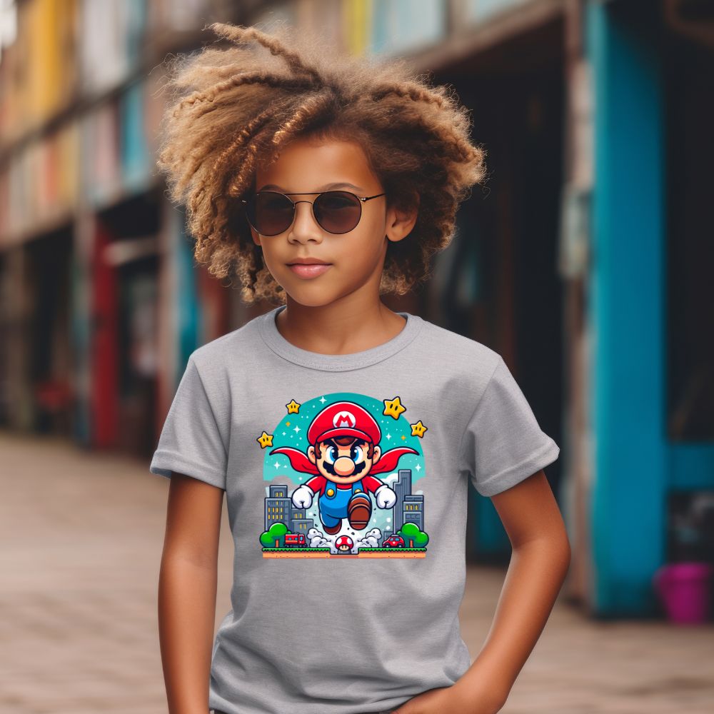 Camiseta Infanto Juvenil Personagens Super Mario World 01