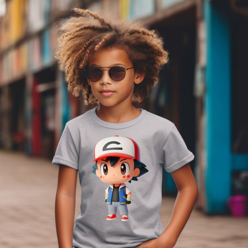 Camiseta Infanto Juvenil Personagens Pokémon Infantil Anime Desenho 02