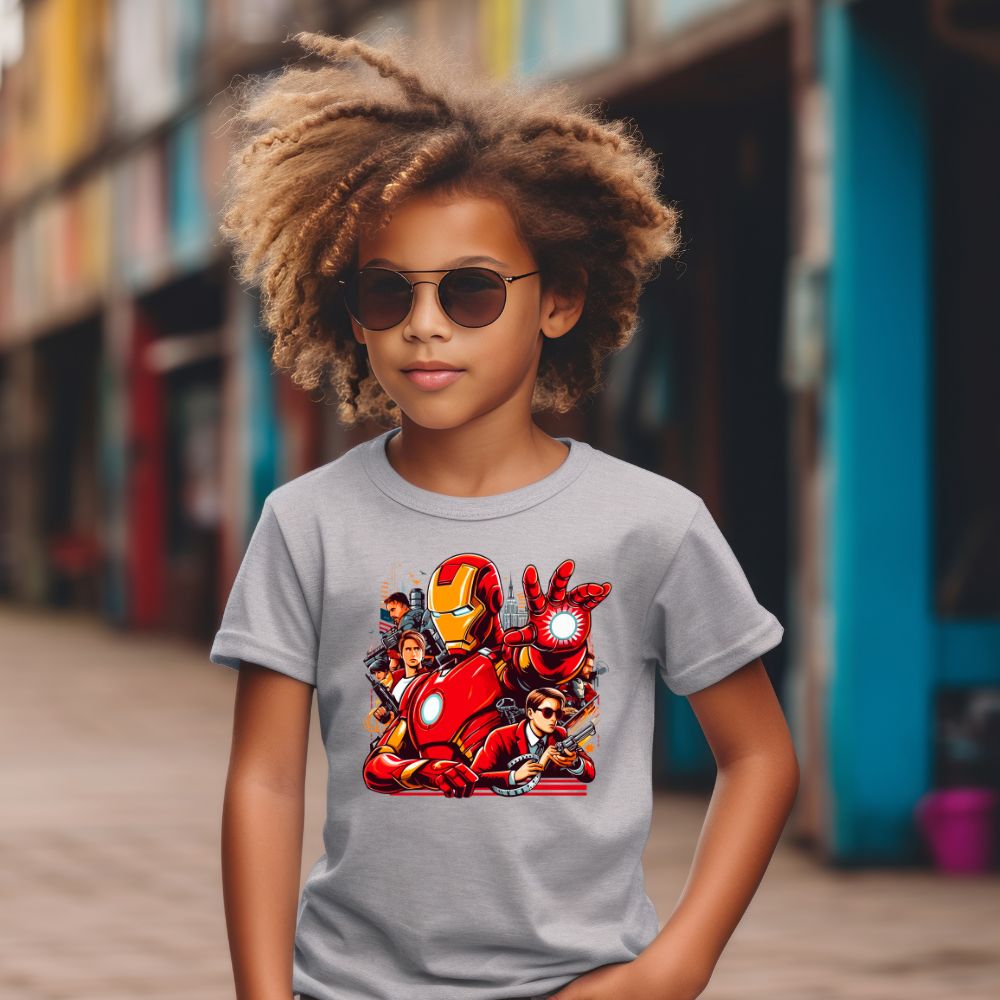 Camiseta Infanto Juvenil Personagens Homem De Ferro Vingadores Stark