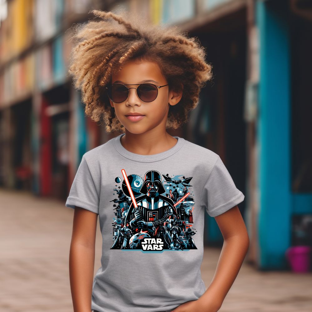 Camiseta Infanto Juvenil Personagens Star Wars Geek Serie Filmes