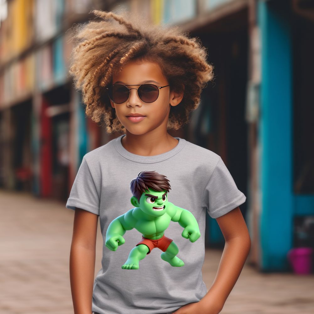 Camiseta Infanto Juvenil Personagens Hulk Mini Heróis-01