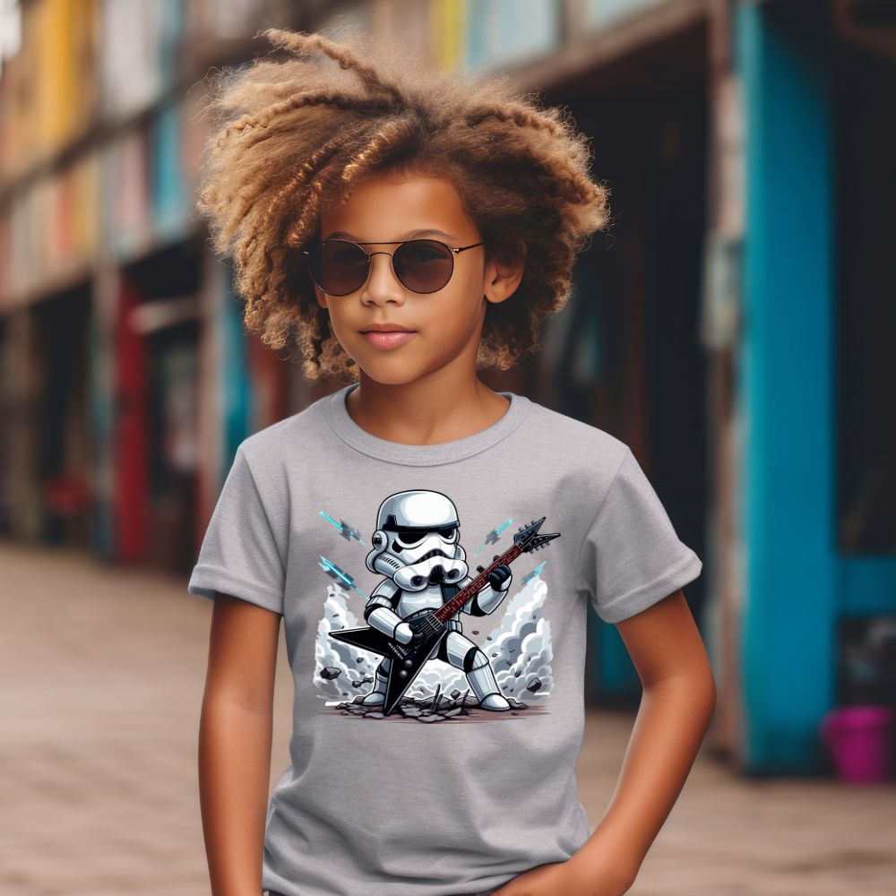 Camiseta Infanto Juvenil Personagens Star Wars Troopers Darth Vader Metal
