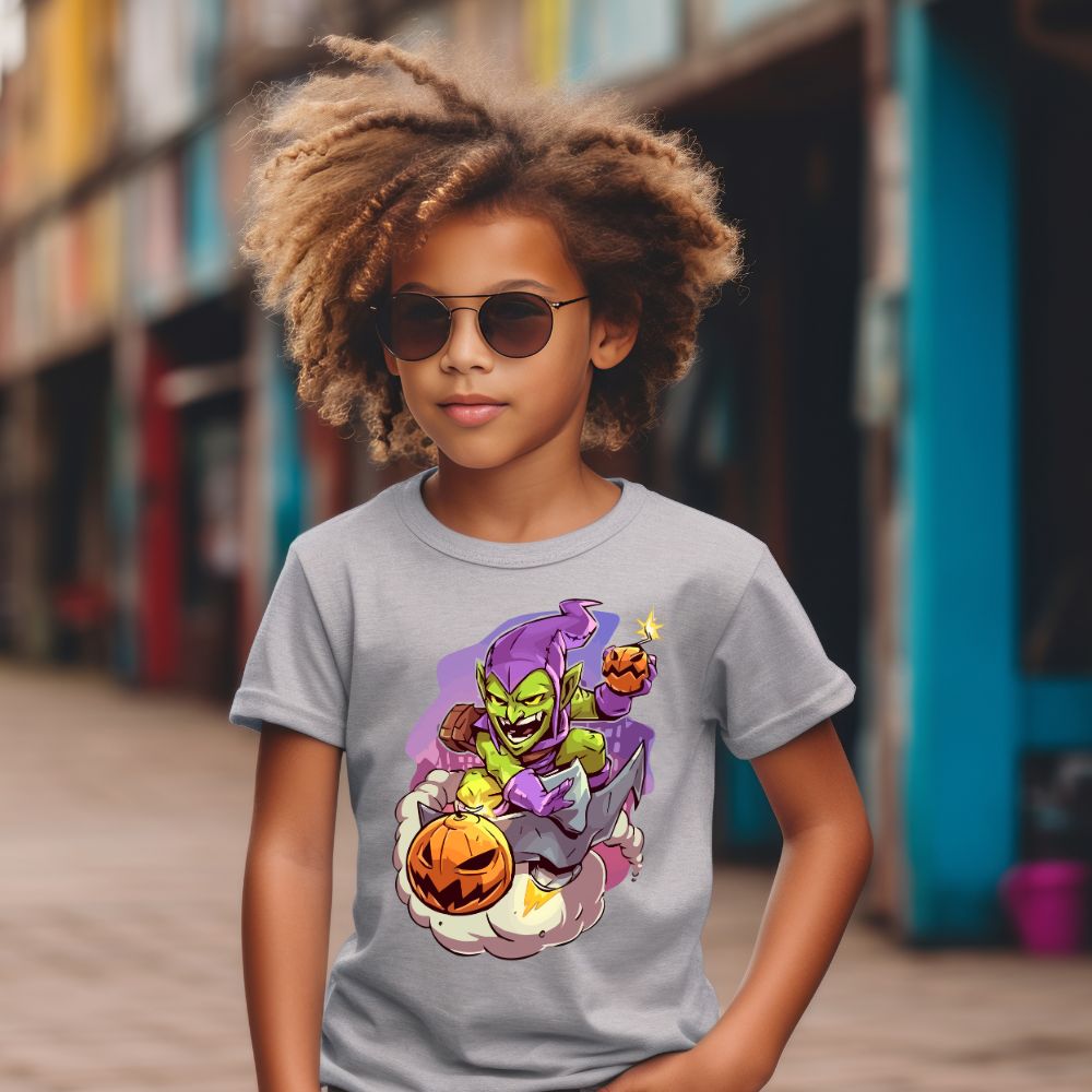 Camiseta Infanto Juvenil Personagens Homem Aranha Duende Verde