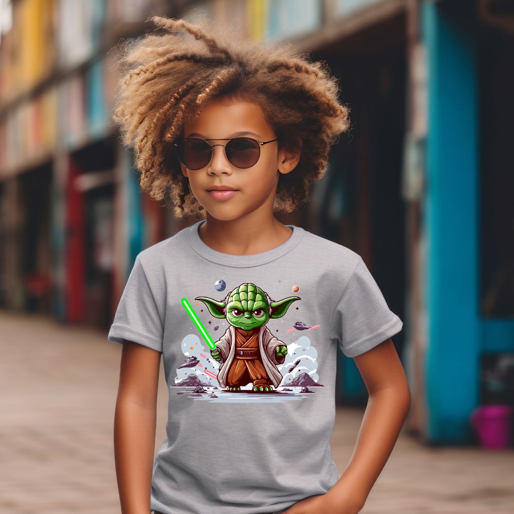 Camiseta Infanto Juvenil Personagens Star Wars Geek Serie Baby Yoda 01