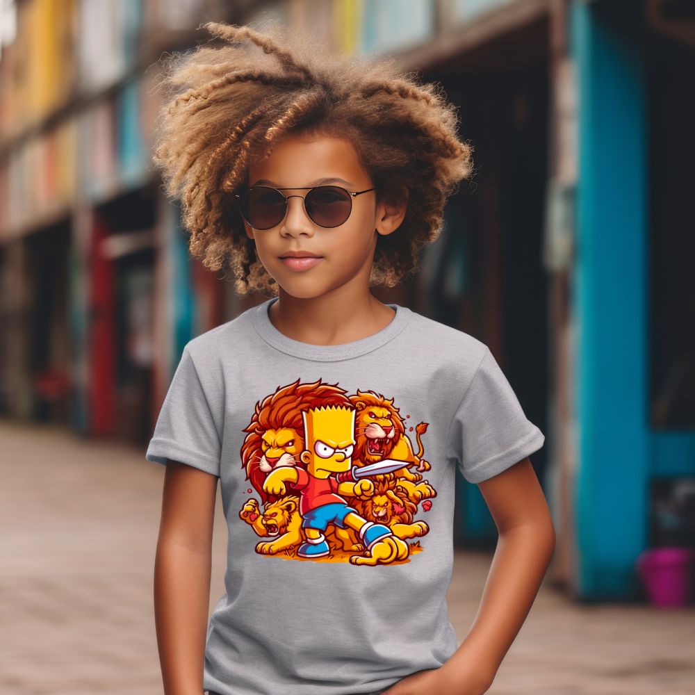 Camiseta Infanto Juvenil Personagens Bart Simpsons Gladiador 02