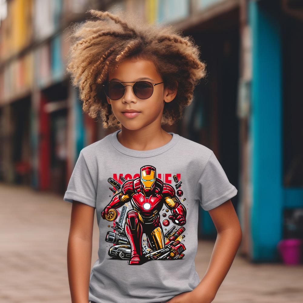 Camiseta Infanto Juvenil Personagens Homem De Ferro Iron Man