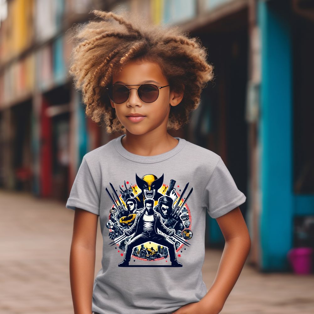 Camiseta Infanto Juvenil Personagens Wolverine X men