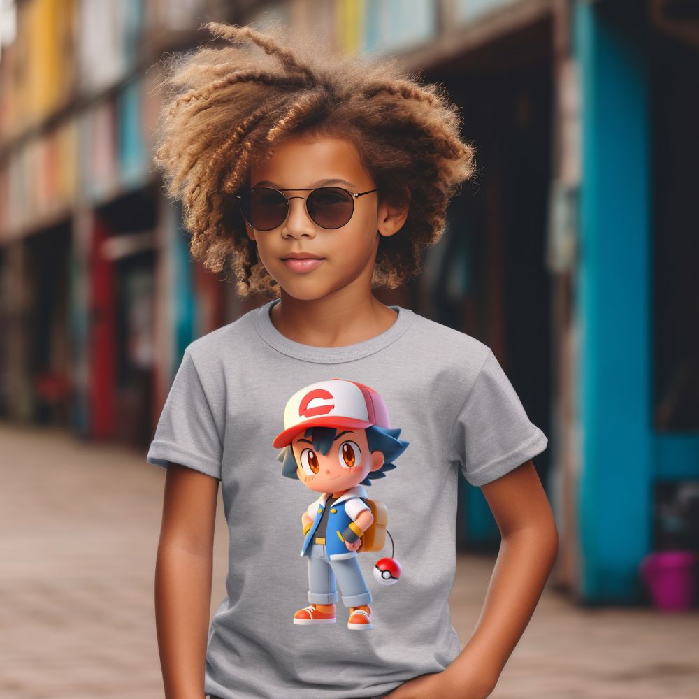 Camiseta Infanto Juvenil Personagens Pikachu Pokémon Clássico 05