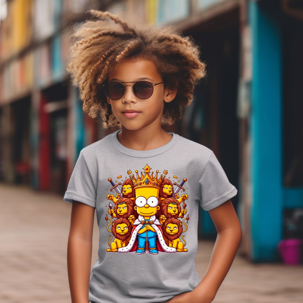 Camiseta Infanto Juvenil Personagens Bart Simpsons Gladiador 01