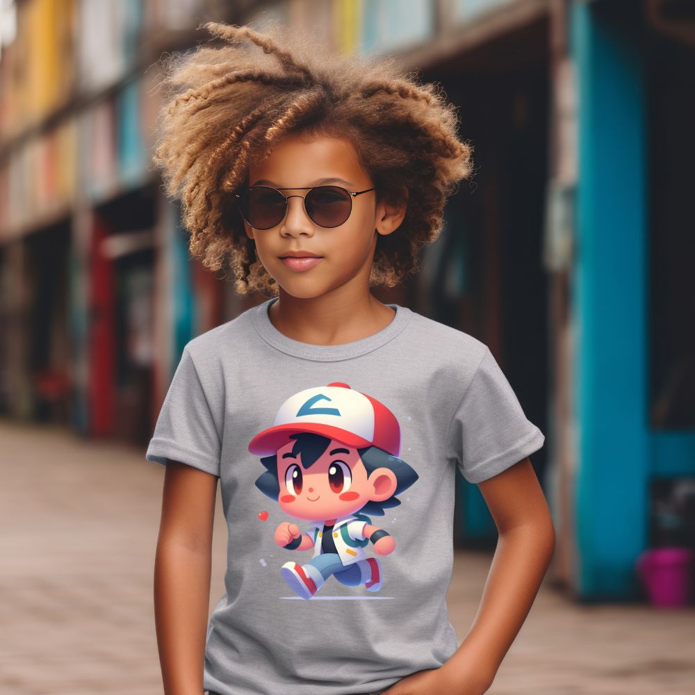 Camiseta Infanto Juvenil Personagens Pokémon Infantil Anime Desenho 03